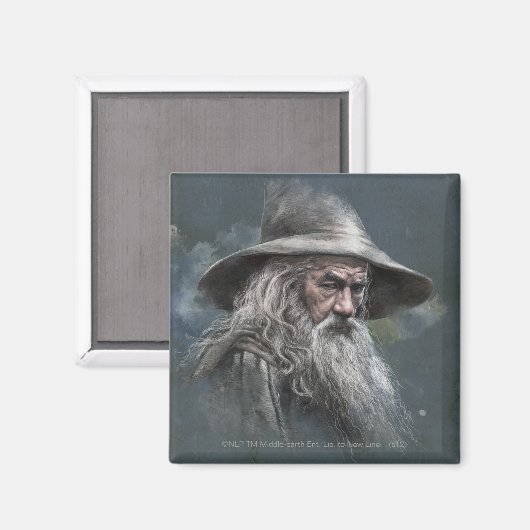 Gandalf Illustration Magnet (Vorderseite/Rückseite)