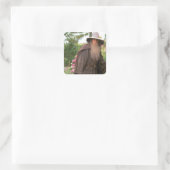 GANDALF™ mit Hut Quadratischer Aufkleber (Tasche)