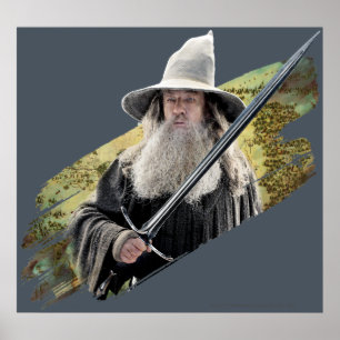 Gandalf mit Klinge-Grün Poster