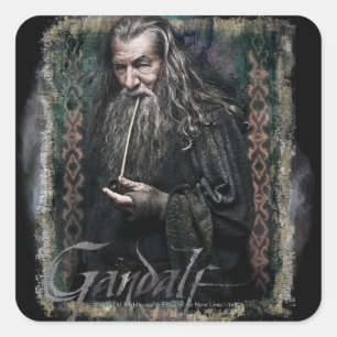 Gandalf mit Namen Quadratischer Aufkleber