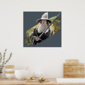 Gandalf mit Schwert grün Poster (Küche)