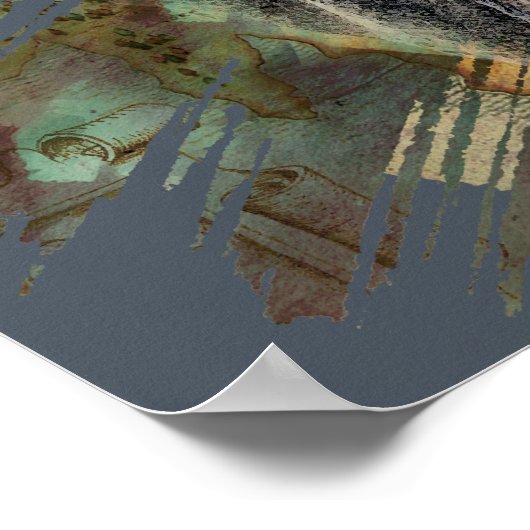 Gandalf mit Schwert grün Poster (Ecke)