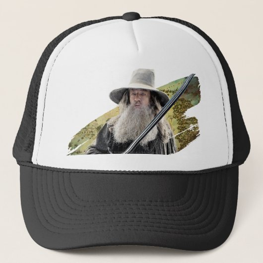 Gandalf mit Schwert grün Truckerkappe (Vorderseite)