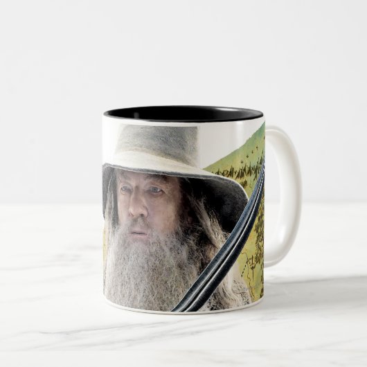 Gandalf mit Schwert grün Zweifarbige Tasse (VorderseiteRechts)
