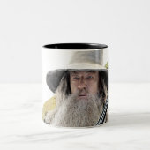 Gandalf mit Schwert grün Zweifarbige Tasse (Mittel)