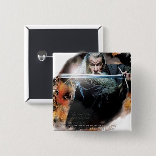 Gandalf mit Schwert in der Schlacht Button (Vorne & Hinten)