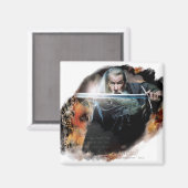 Gandalf mit Schwert in der Schlacht Magnet (Vorderseite/Rückseite)