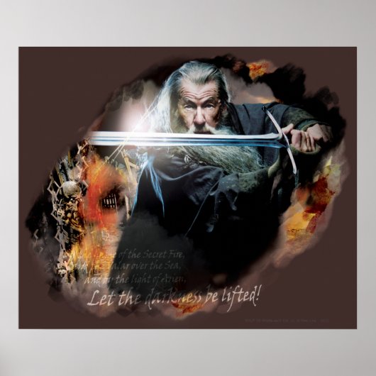 Gandalf mit Schwert in der Schlacht Poster (Vorne)