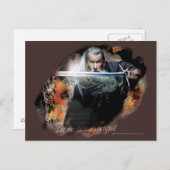 Gandalf mit Schwert in der Schlacht Postkarte (Vorne/Hinten)
