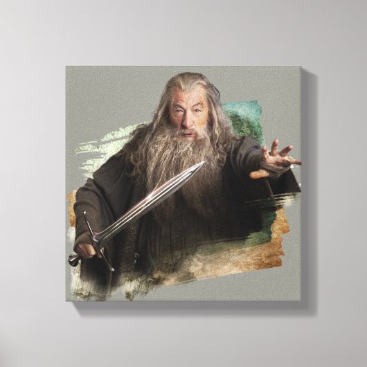 Gandalf mit Schwert Leinwanddruck (Vorderseite)