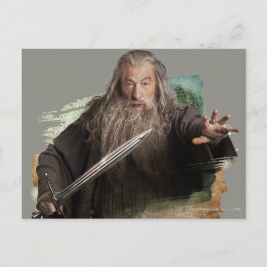 Gandalf mit Schwert Postkarte (Vorderseite)