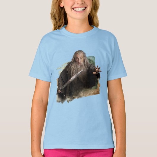 Gandalf mit Schwert T-Shirt (Vorderseite)
