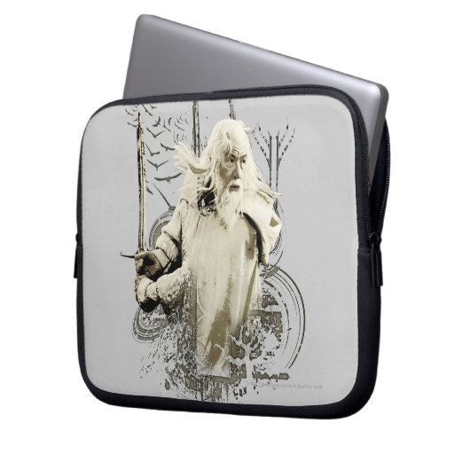 GANDALF™ mit Schwertvektor Laptopschutzhülle (Vorderseite Links)