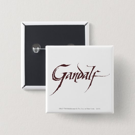 Gandalf Name Solid Button (Vorne & Hinten)