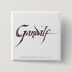 Gandalf Name Solid Button