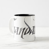Gandalf Name Textured Zweifarbige Tasse (Vorderseite Links)