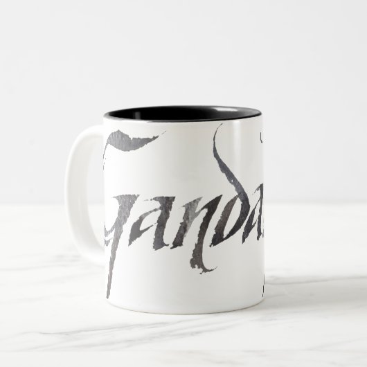 Gandalf Name Textured Zweifarbige Tasse (Vorderseite Links)