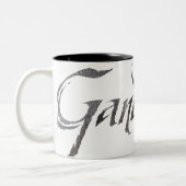 Gandalf Name Textured Zweifarbige Tasse (Links)