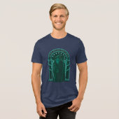 GANDALF™ "Speak Friend And Enter" Doors of Durin Tri-Blend Shirt (Vorderseite voll)