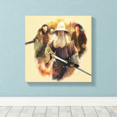 Gandalf, THORIN OAKENSHIELD™ & BILBO BAGGINS™ Leinwanddruck (Insitu (Holzboden))