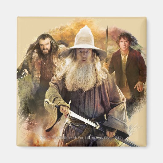 Gandalf, THORIN OAKENSHIELD™ & BILBO BAGGINS™ Magnet (Vorne)