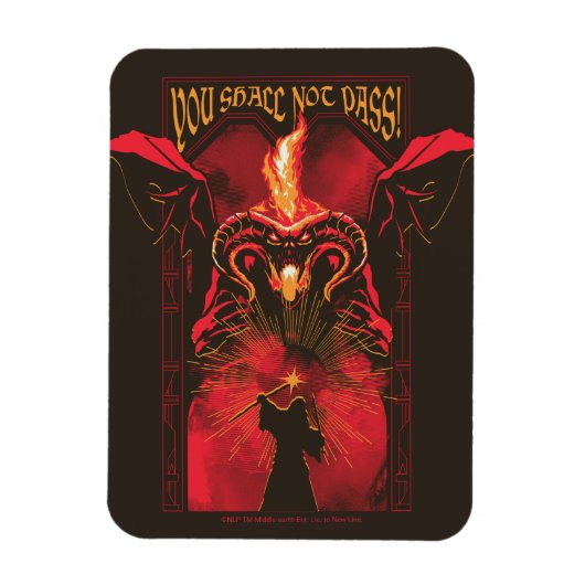 GANDALF™ Vs Balrog "Du sollst nicht passieren" Gra Magnet (Vertikal)