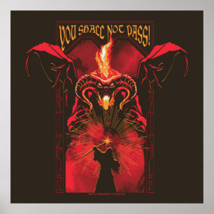 GANDALF™ Vs Balrog "Du sollst nicht passieren" Gra Poster