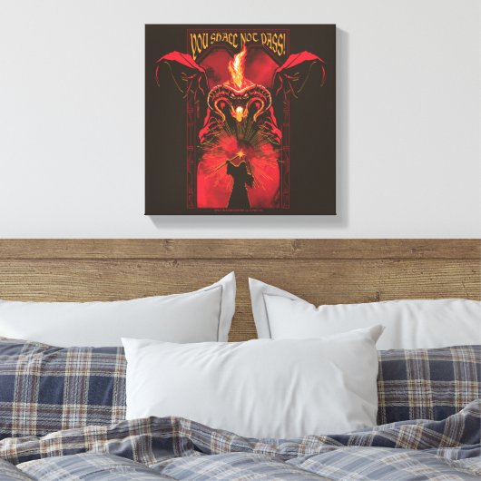 GANDALF™ Vs Balrog "You Shall Not Pass" Graphic Leinwanddruck (Insitu (Schlafzimmer))