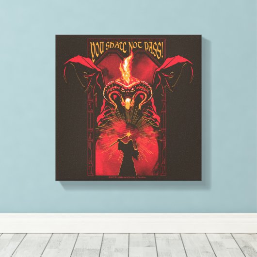 GANDALF™ Vs Balrog "You Shall Not Pass" Graphic Leinwanddruck (Insitu (Holzboden))