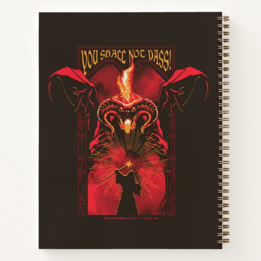 GANDALF™ Vs Balrog "You Shall Not Pass" Graphic Notizblock (Rückseite)