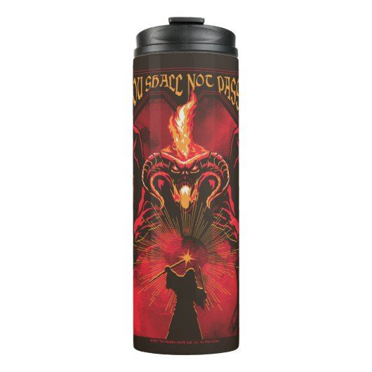 GANDALF™ Vs Balrog "You Shall Not Pass" Graphic Thermosbecher (Vorderseite)