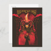 GANDALF™ VS Balrog "You will not pass" Grafik Postkarte (Vorne/Hinten)
