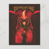 GANDALF™ VS Balrog "You will not pass" Grafik Postkarte (Vorderseite)