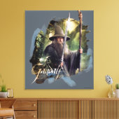 Gandalf With Staff And Sword Leinwanddruck (Insitu (Wohnzimmer))