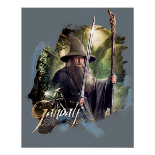 Gandalf With Staff And Sword Poster (Vorderseite)