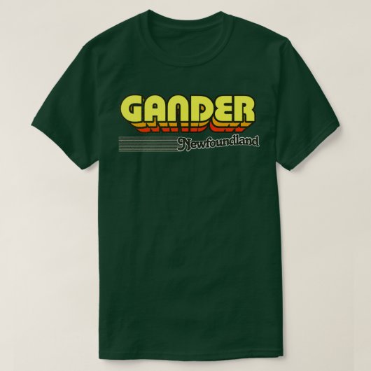 Gander Newfundland Retro Stripes T-Shirt (Design vorne)