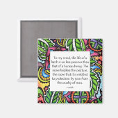 Gandhi Animal Zitat Magnet (Vorderseite/Rückseite)