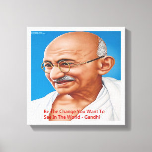 Gandhi & Be die Ankündigung Canvas ändern Print Leinwanddruck