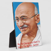 Gandhi & Be the Change Zitat Fotoplatte (Seite)