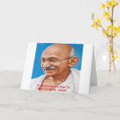 Gandhi & Be the Change Zitat Karte (Gelbe Blume)