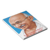 Gandhi & Be the Change Zitat Notizblock (angewinkelt)