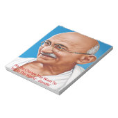 Gandhi & Be the Change Zitat Notizblock (Rotiert)