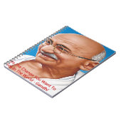 Gandhi & Be the Change Zitat Notizblock (Linke Seite)