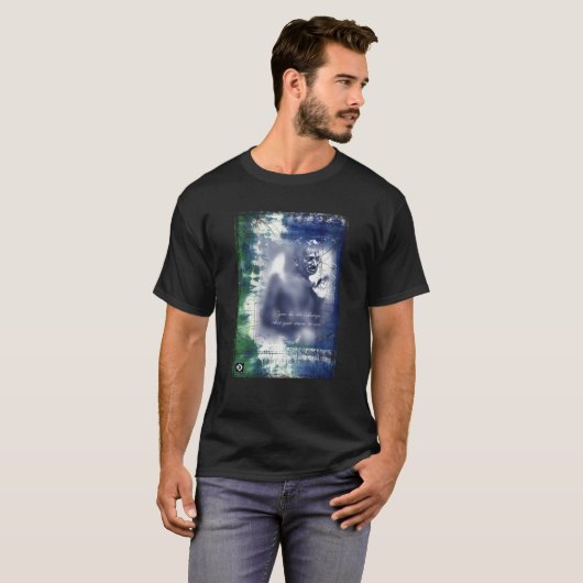 Gandhi durch Gregory Gallo T-Shirt (Vorne ganz)