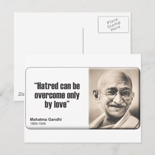 Gandhi: Hatred Postkarte (Vorne/Hinten)