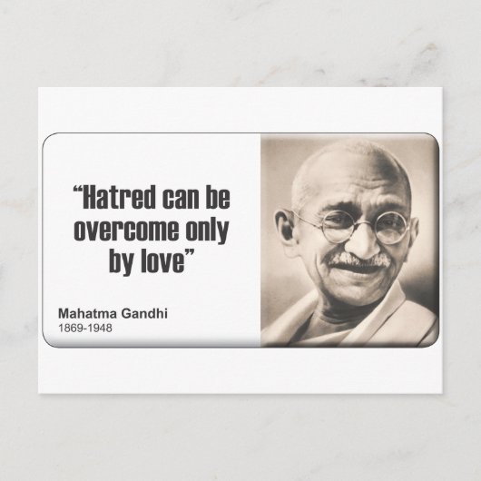 Gandhi: Hatred Postkarte (Vorderseite)