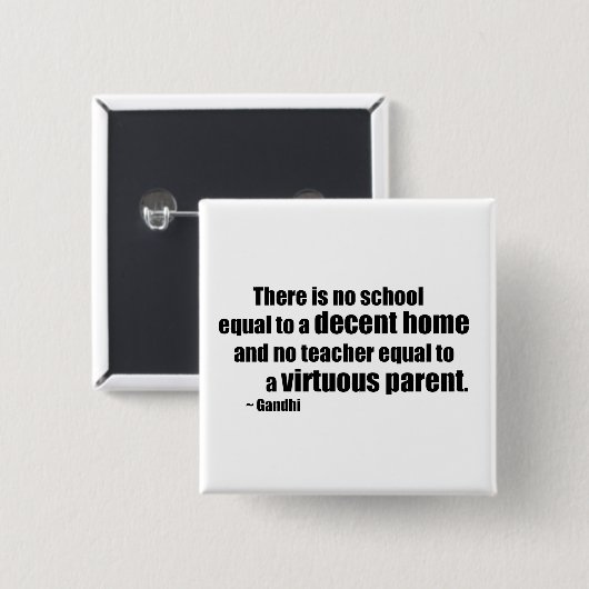 Gandhi Homeschool Button (Vorne & Hinten)