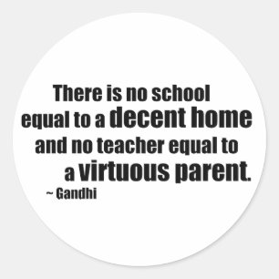 Gandhi Homeschool Runder Aufkleber
