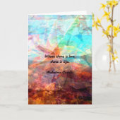 Gandhi Inspiration Zitat über Liebe, Leben und Hof Karte (Gelbe Blume)