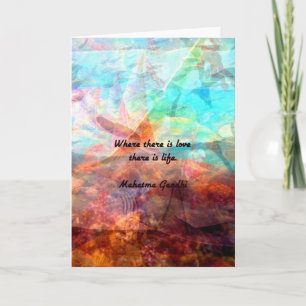 Gandhi Inspiration Zitat über Liebe, Leben und Hof Karte